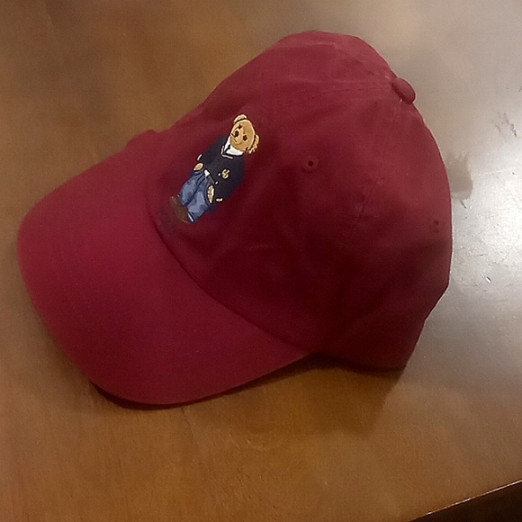 Polo Ralph Lauren Bear Burgundy Hat - Picture 3 of 6